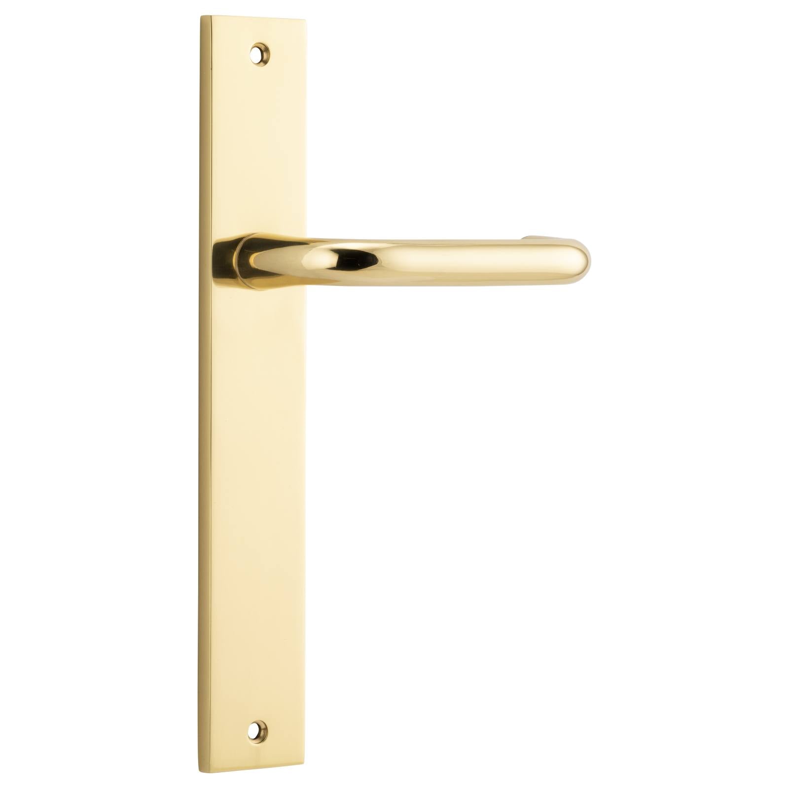 Oslo Lever Rectangular Backplate Polished Brass