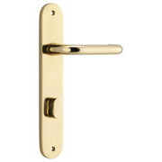 Oslo Lever Oval Backplate Polished Brass