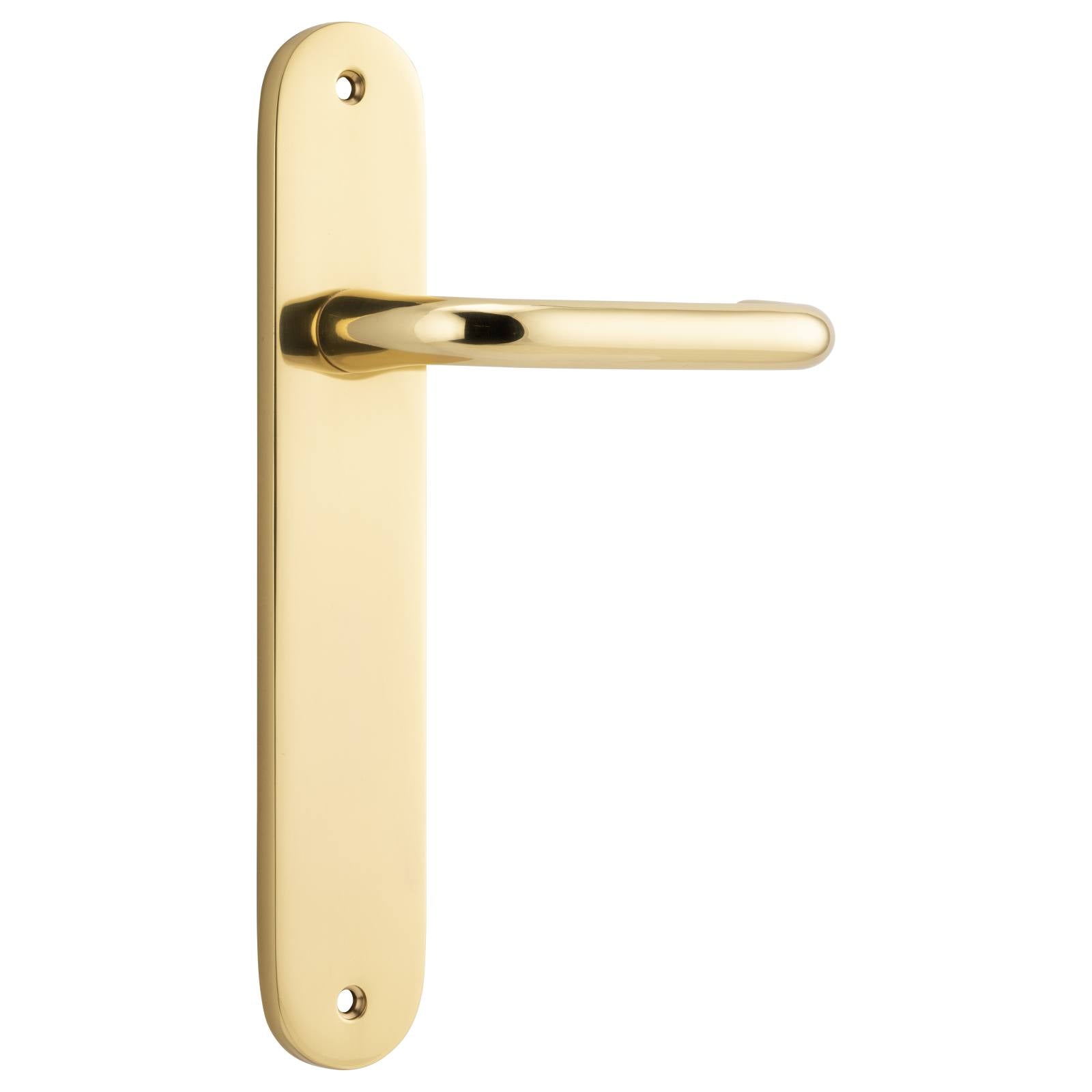 Oslo Lever Oval Backplate Polished Brass