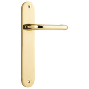 Oslo Lever Oval Backplate Polished Brass