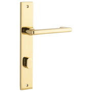 Baltimore Return Lever Rectangular Backplate Polished Brass