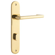 Baltimore Return Lever Oval Backplate Polished Brass