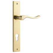 Stirling Lever Rectangular Backplate Polished Brass