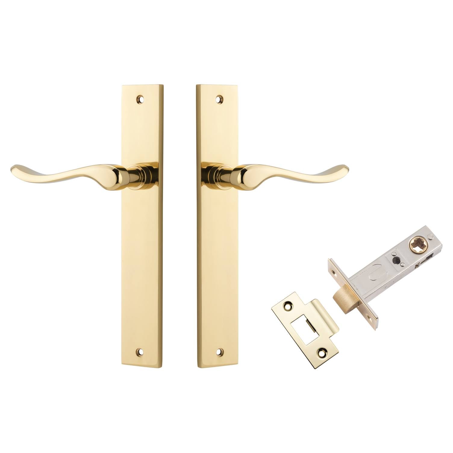 Stirling Lever Rectangular Backplate Passage Kit Polished Brass