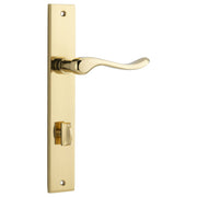Stirling Lever Rectangular Backplate Polished Brass