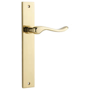 Stirling Lever Rectangular Backplate Polished Brass