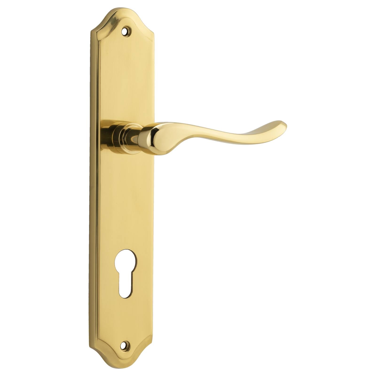 Stirling Lever Shouldered Backplate Polished Brass