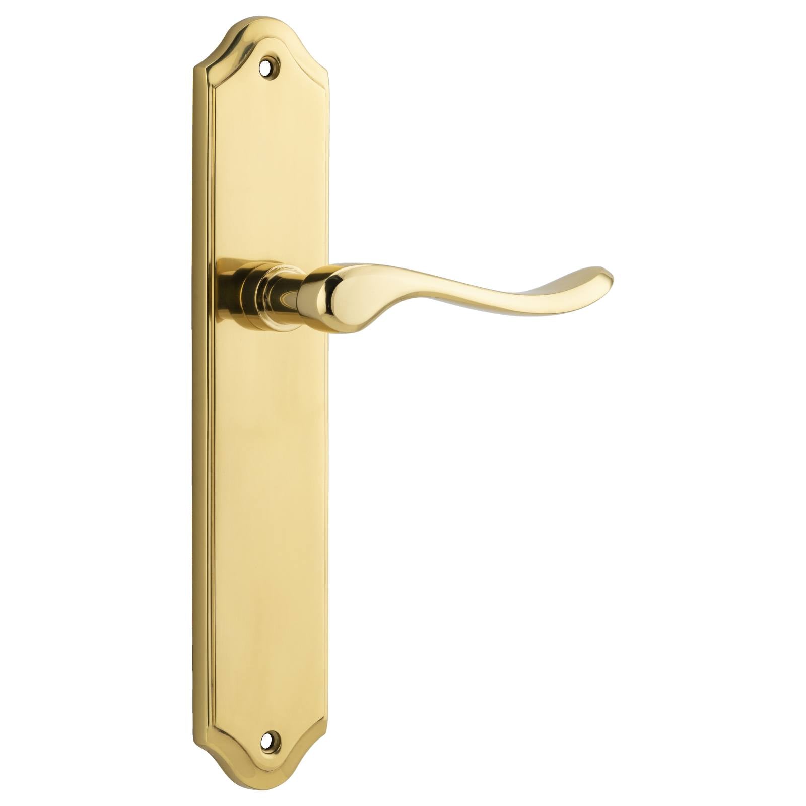 Stirling Lever Shouldered Backplate Polished Brass
