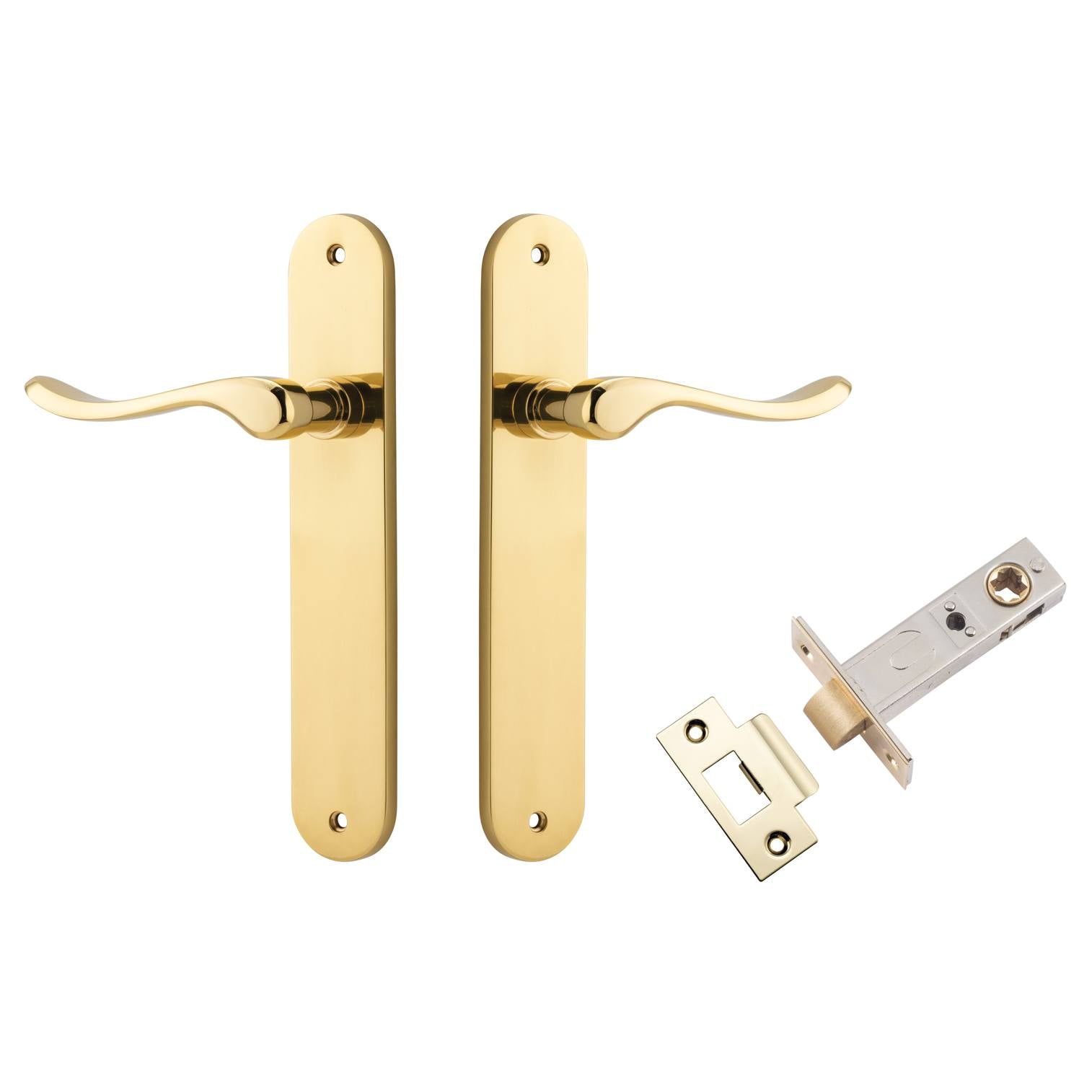 Stirling Lever Oval Backplate Passage Kit Polished Brass