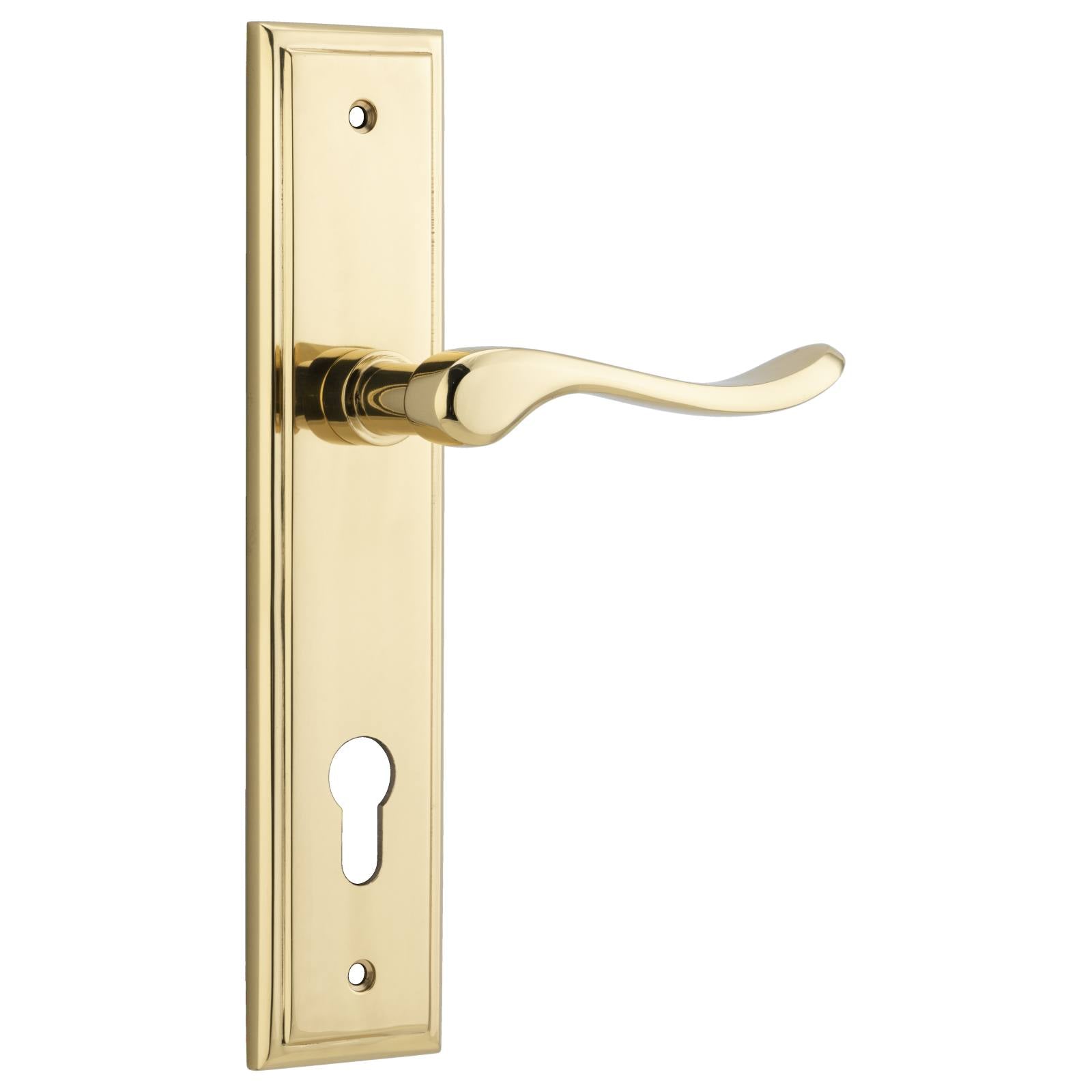 Stirling Lever Stepped Backplate Polished Brass
