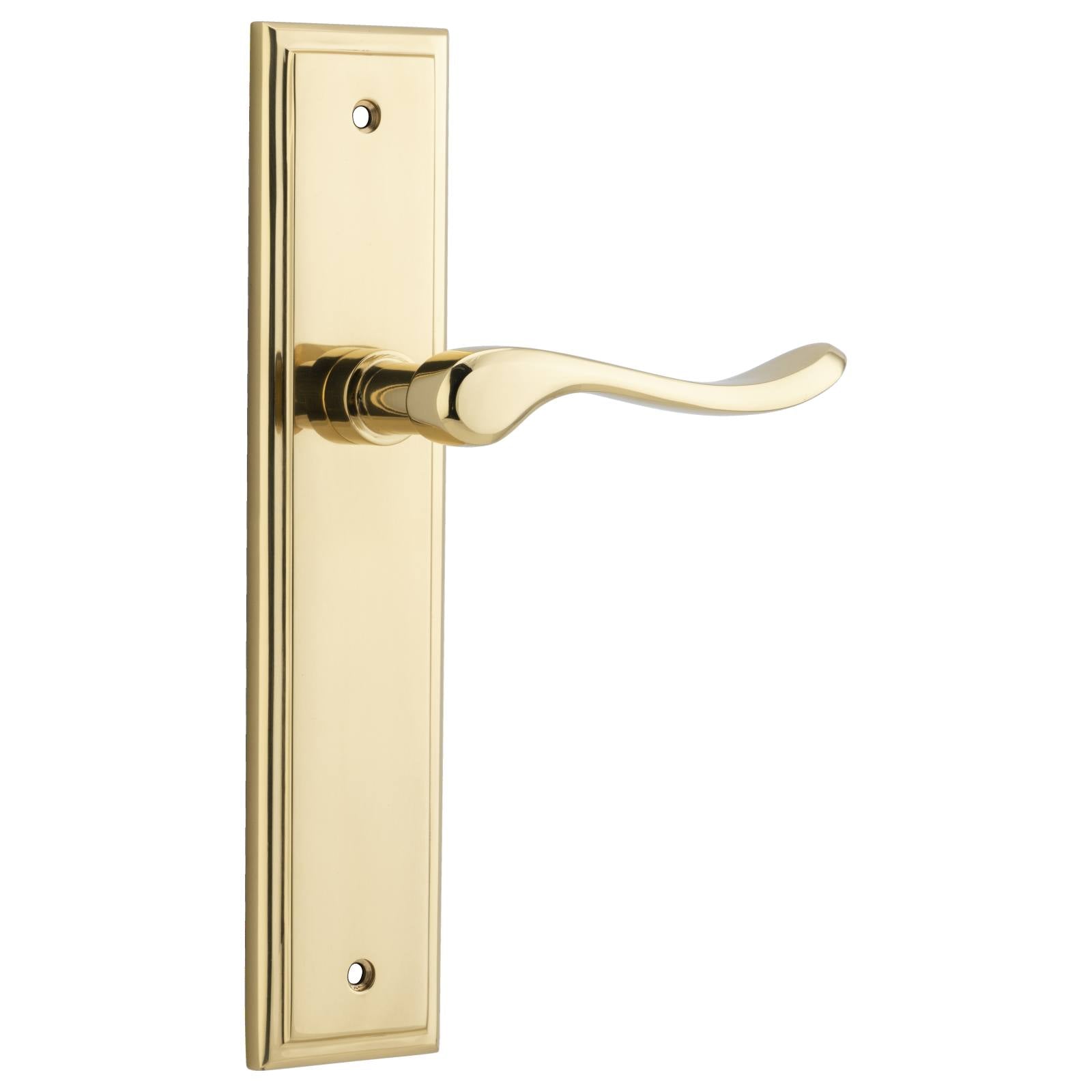 Stirling Lever Stepped Backplate Polished Brass