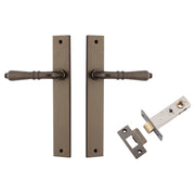 Sarlat Lever Rectangular Backplate Passage Kit Signature Brass