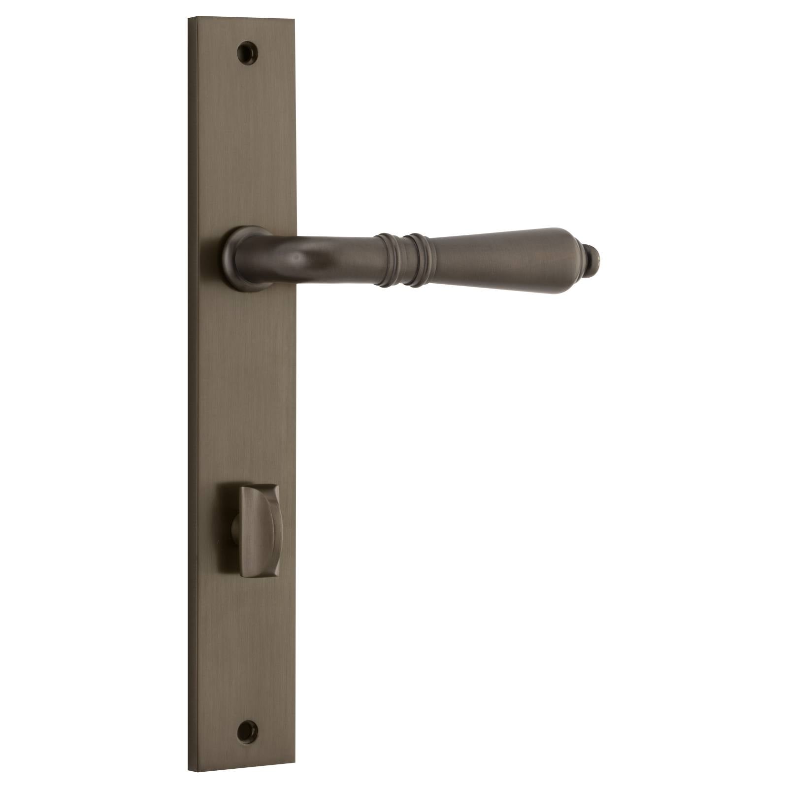 Sarlat Rect. 85mm Privacy Lever Set, Signature Brass