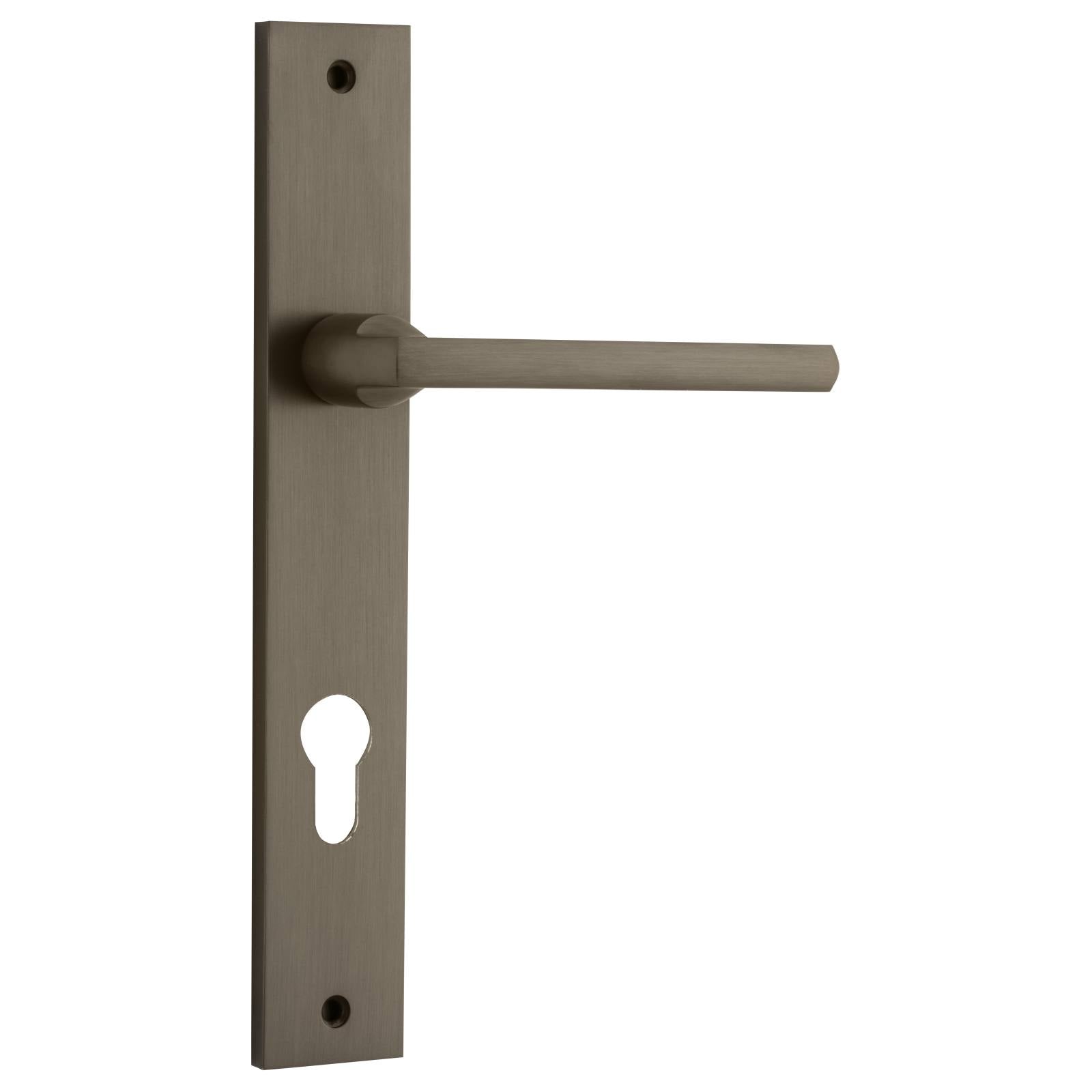 Baltimore Rect 85mm Euro Lever Set, Signature Brass