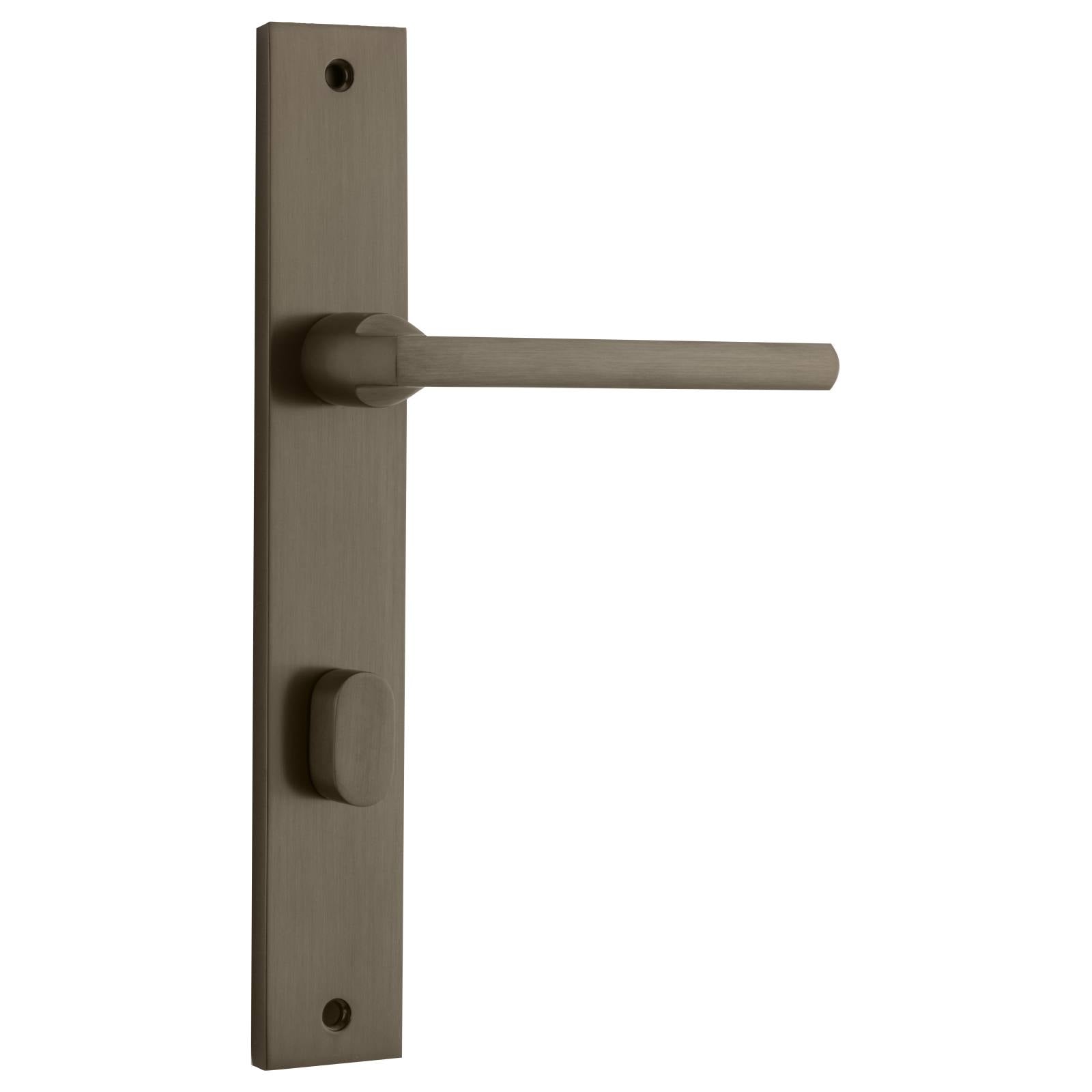 Baltimore Rect Privacy Lever Set, Signature Brass