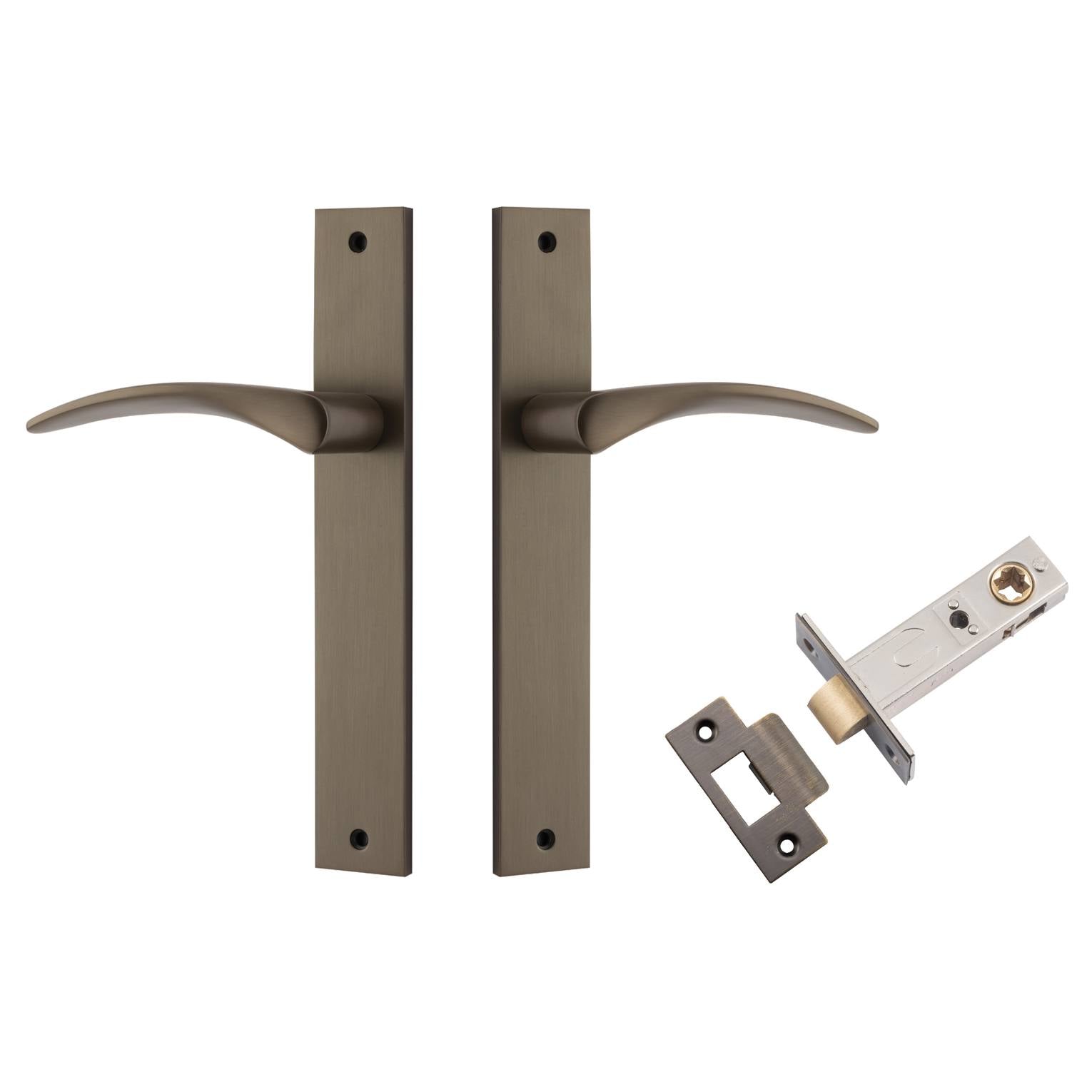 Oxford Lever Rectangular Backplate Passage Kit Signature Brass