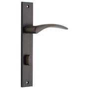 Oxford Rect Privacy Lever Set, Signature Brass