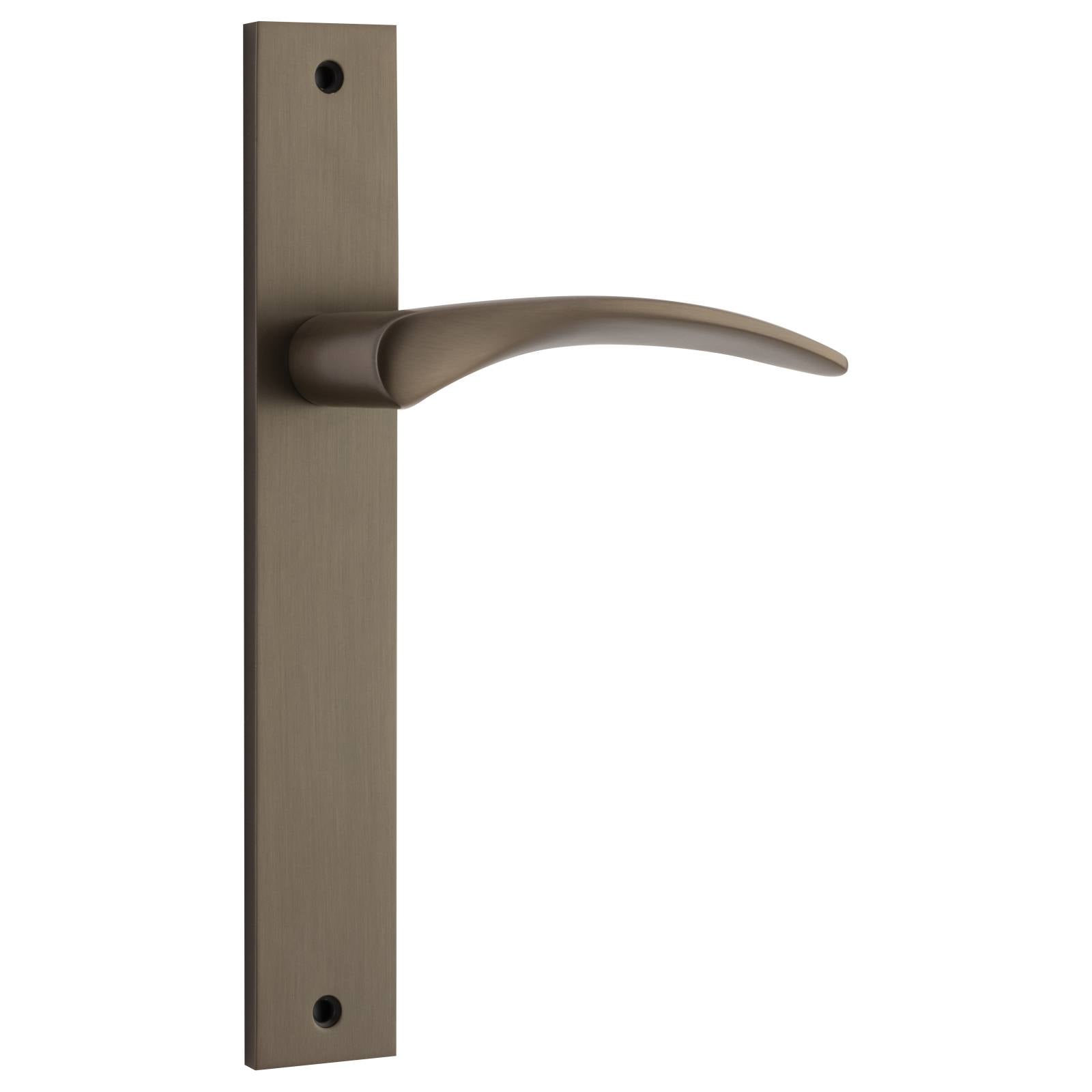 Oxford Rect Lever Latch Set, Antique Brass