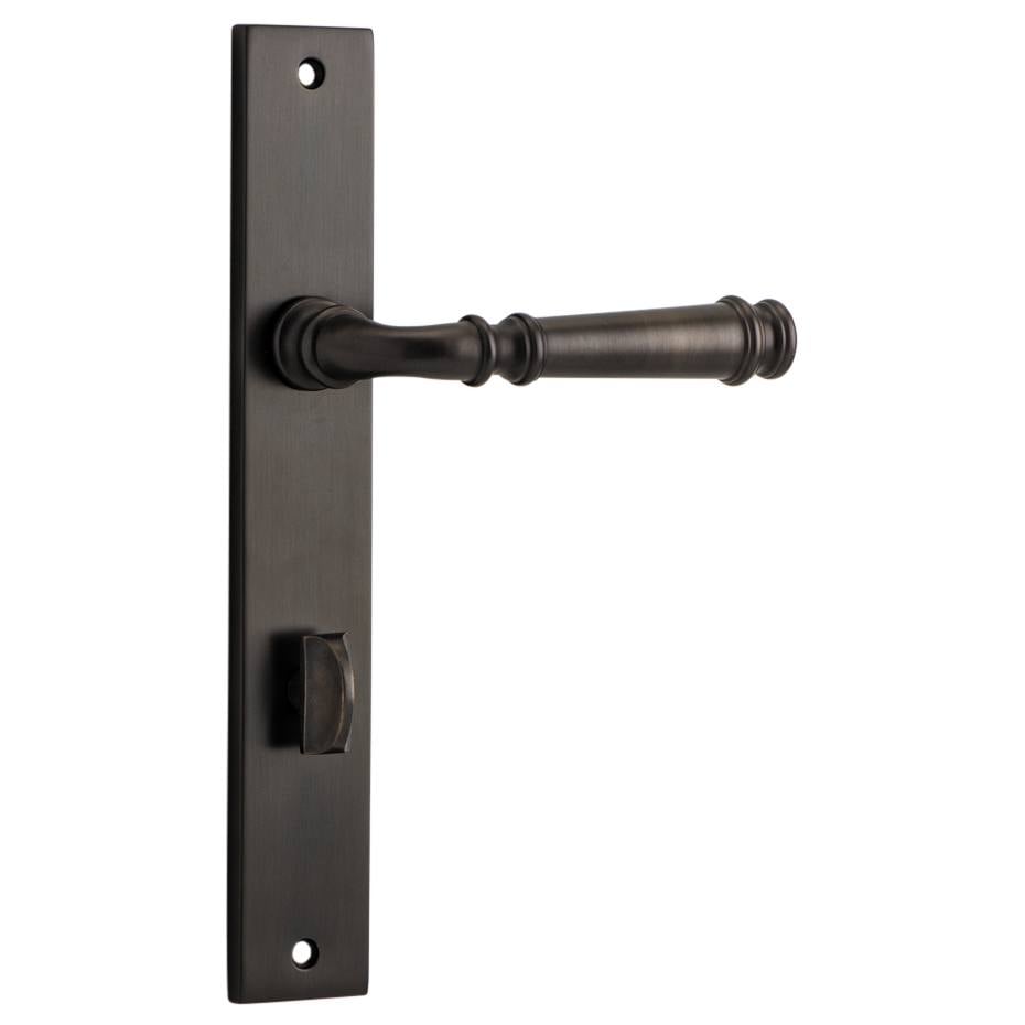 Verona Lever Rectangular Backplate Signature Brass