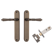 Sarlat Lever Oval Backplate Passage Kit Signature Brass