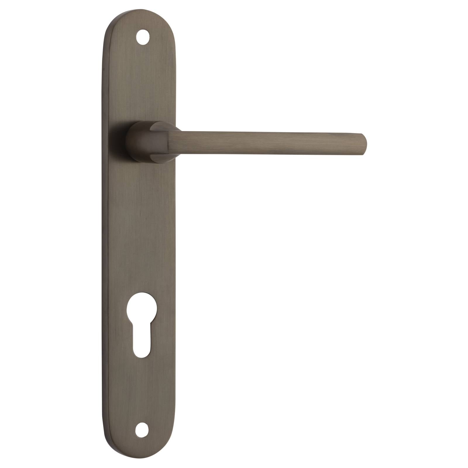 Baltimore Oval Euro Lever Set, Signature Brass