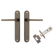 Baltimore Lever Signature Brass Oval Backplate Passage Kit