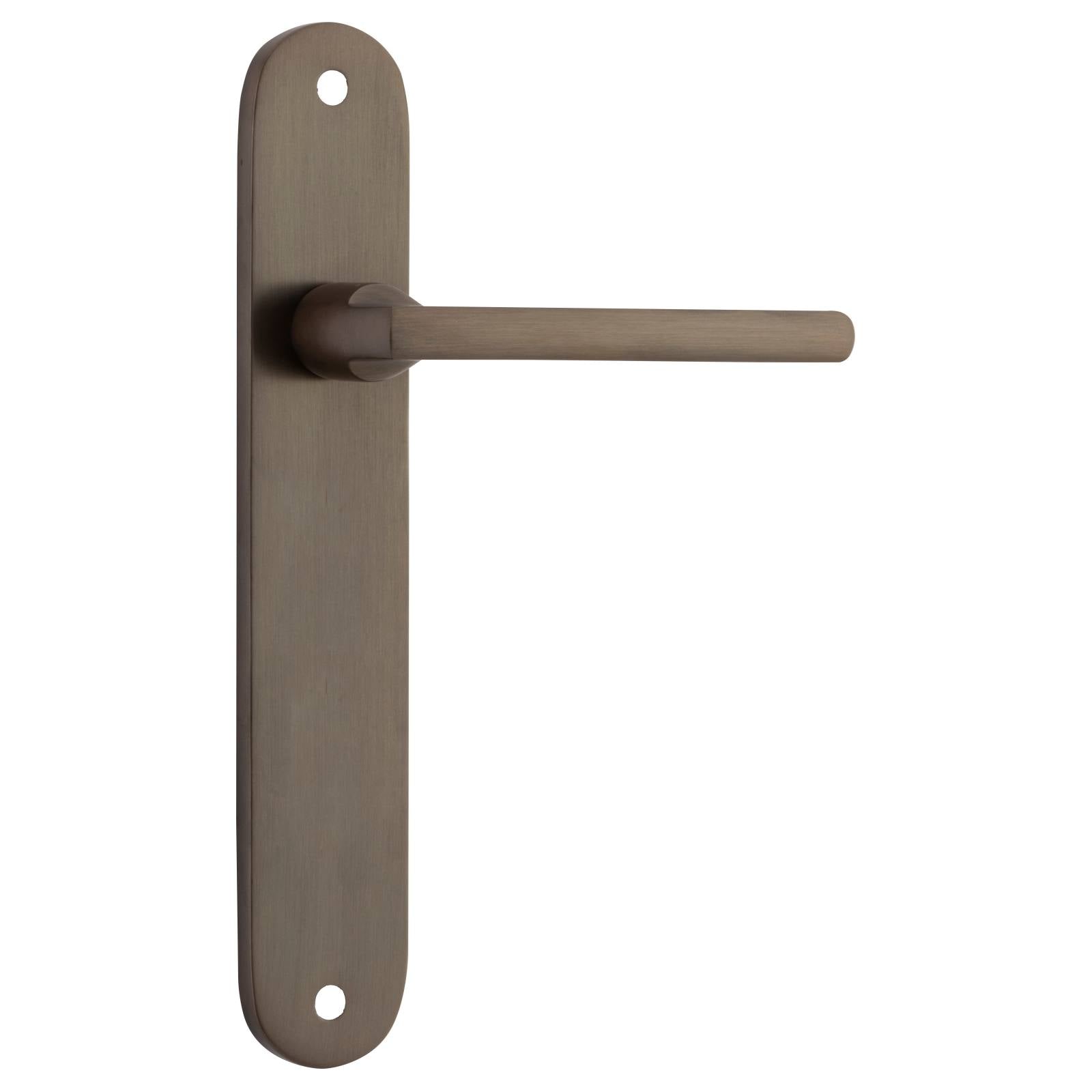 Baltimore Oval Lever Latch Set, Signature Brass