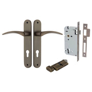 Oxford Lever Oval Backplate Entrance Kit w High Security Lock Signature Brass