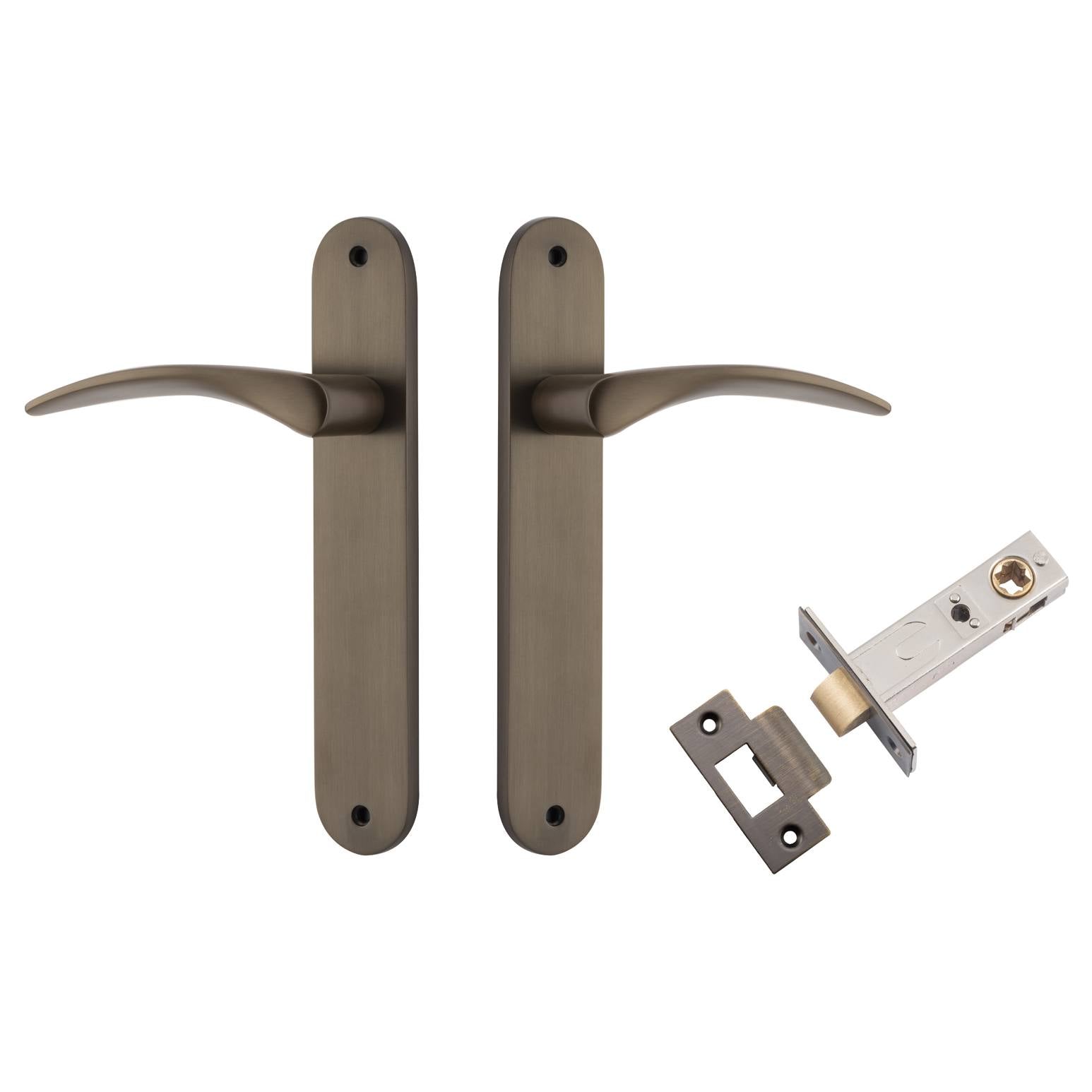 Oxford Lever Oval Backplate Passage Kit Signature Brass