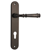 Verona Lever Oval Backplate Signature Brass