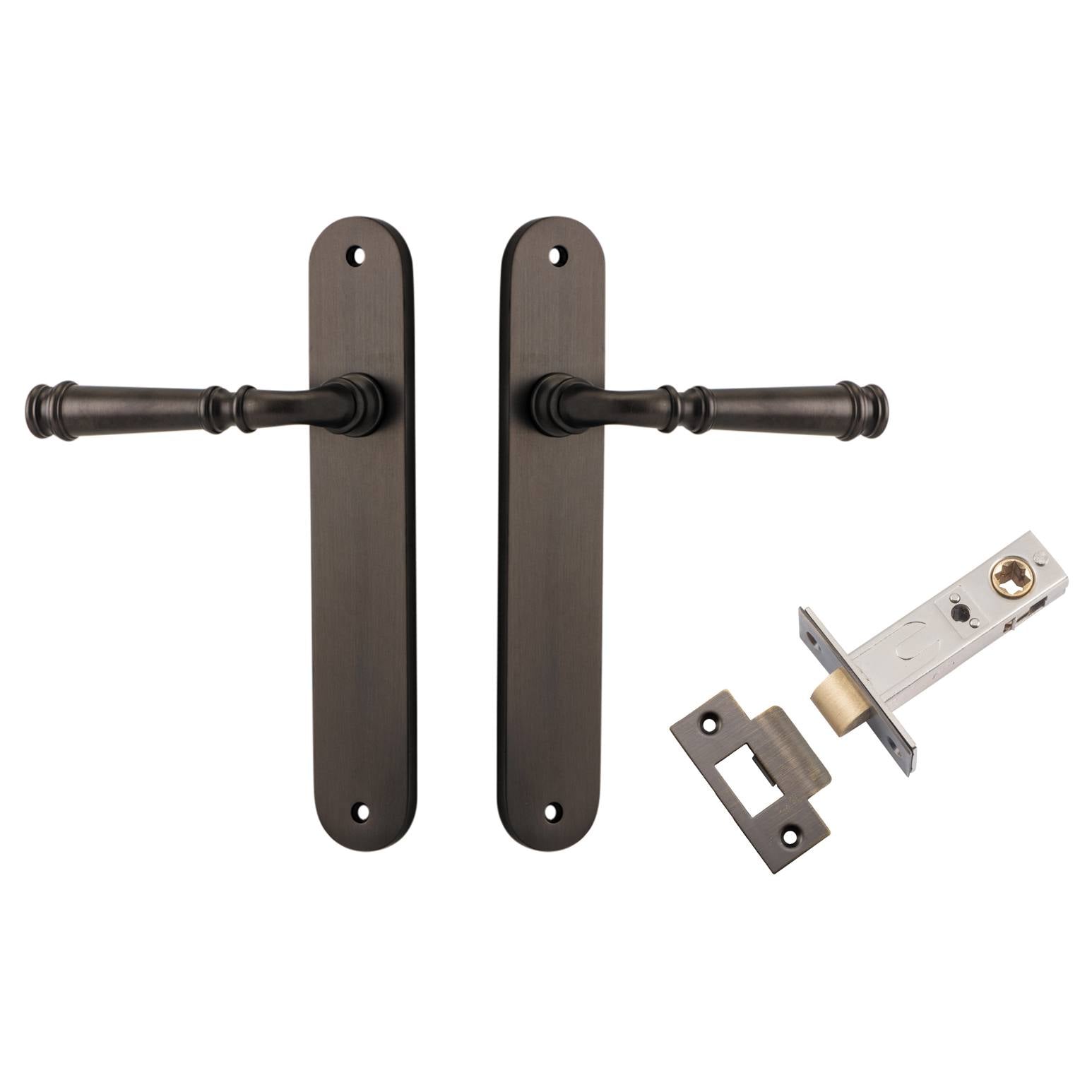 Verona Lever Oval Backplate Passage Kit Signature Brass