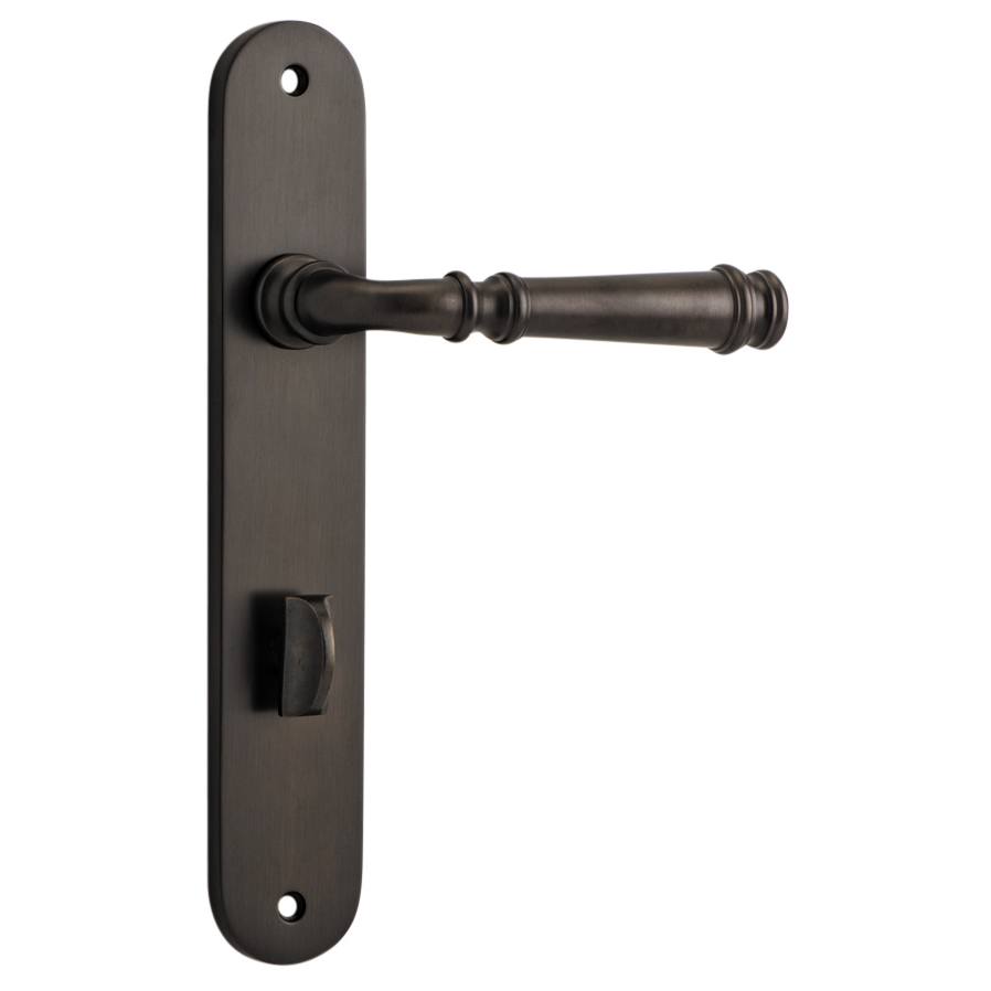 Verona Lever Oval Backplate Signature Brass