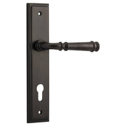 Verona Lever Stepped Backplate Signature Brass