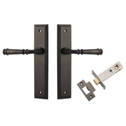 Verona Lever Stepped Backplate Passage Kit Signature Brass