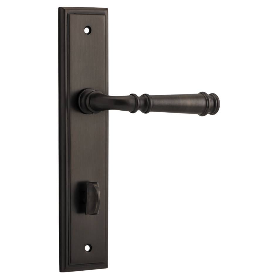 Verona Lever Stepped Backplate Signature Brass