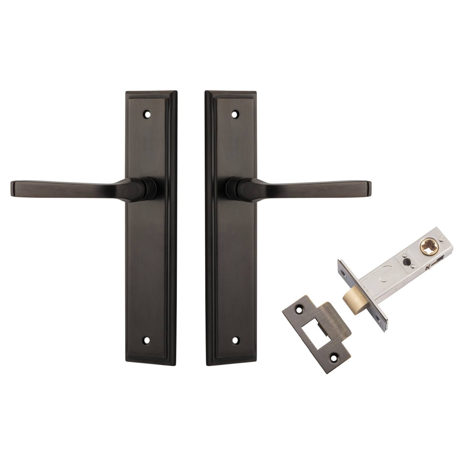 Annecy Lever Stepped Backplate Passage Kit Signature Brass