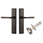 Annecy Lever Stepped Backplate Passage Kit Signature Brass