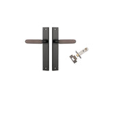 Bronte Lever Rectangular Backplate Passage Kit Signature Brass