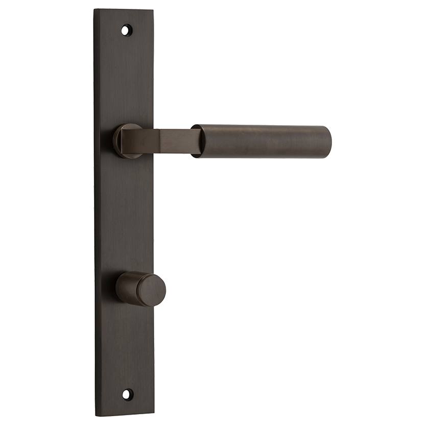 Berlin Lever Signature Brass Rectangular Backplate