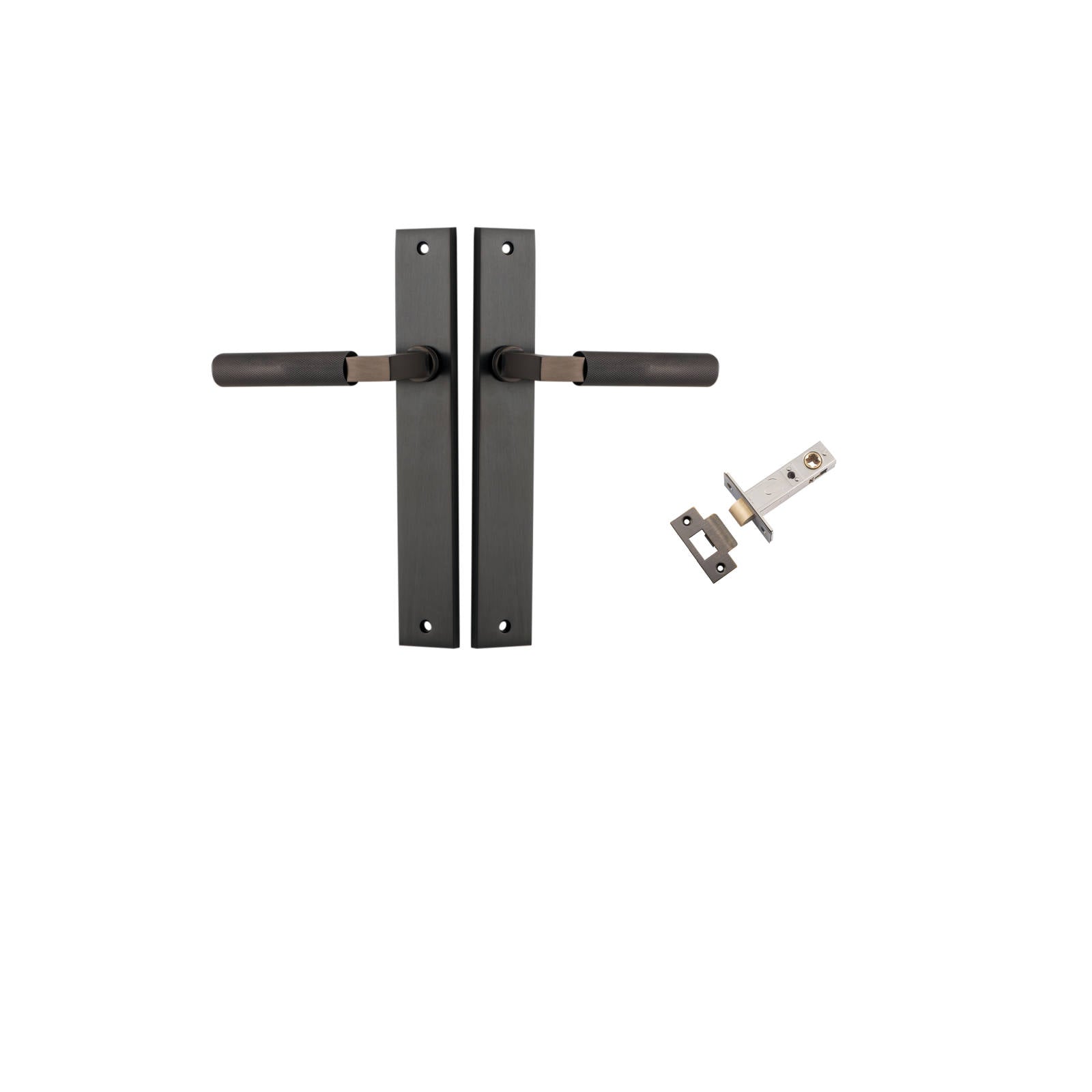 Brunswick Lever Rectangular Backplate Passage Kit Signature Brass