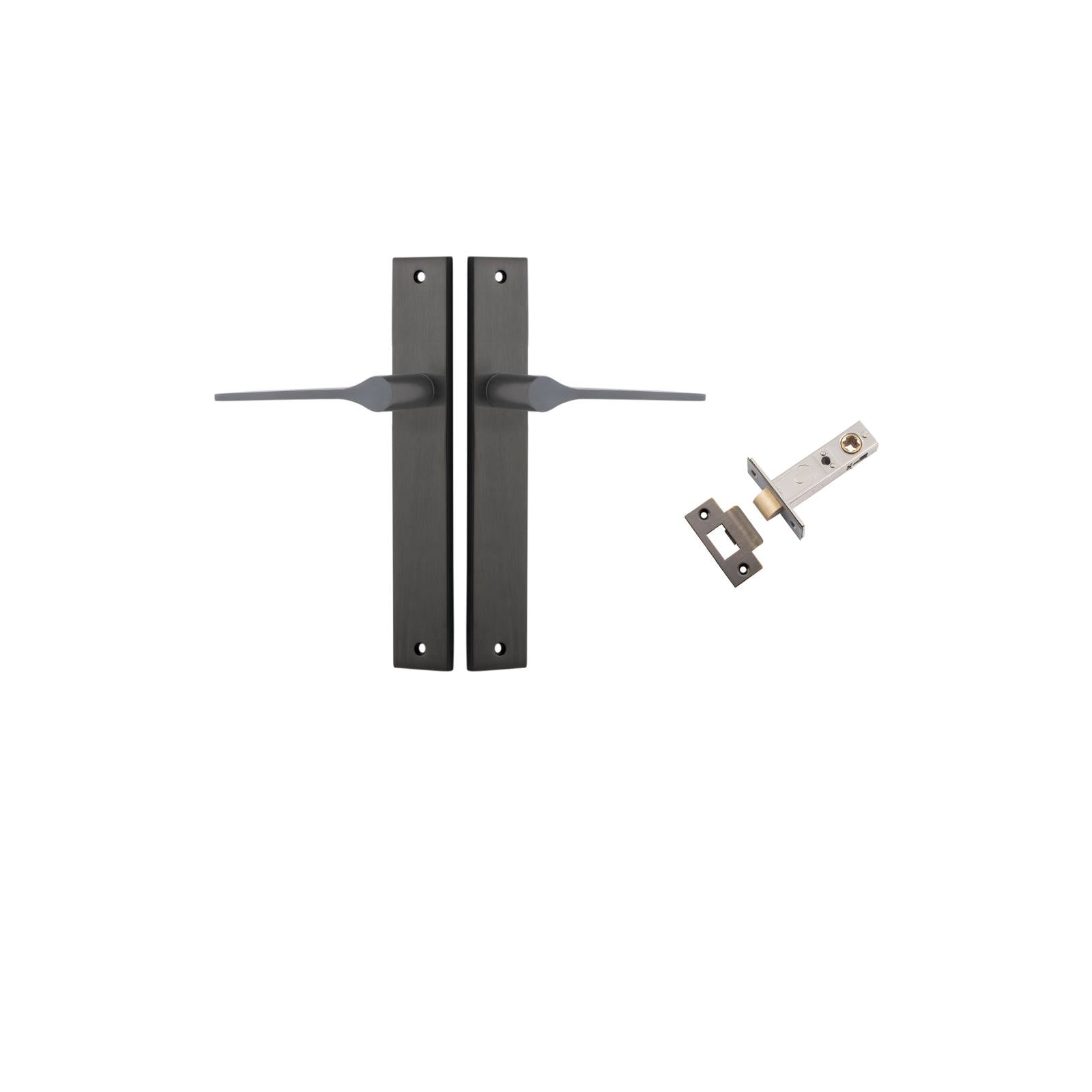 Como Lever Rectangular Backplate Passage Kit Signature Brass