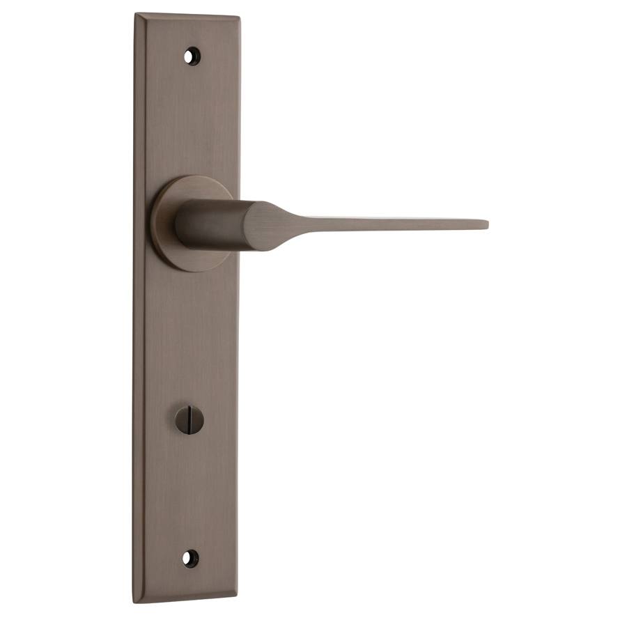 Como Lever Signature Brass Chamfered Backplate