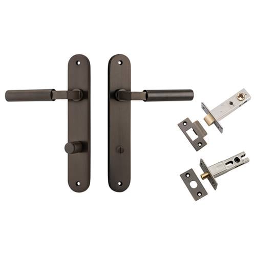 Berlin Lever Oval Backplate Privacy Kit Signature Brass