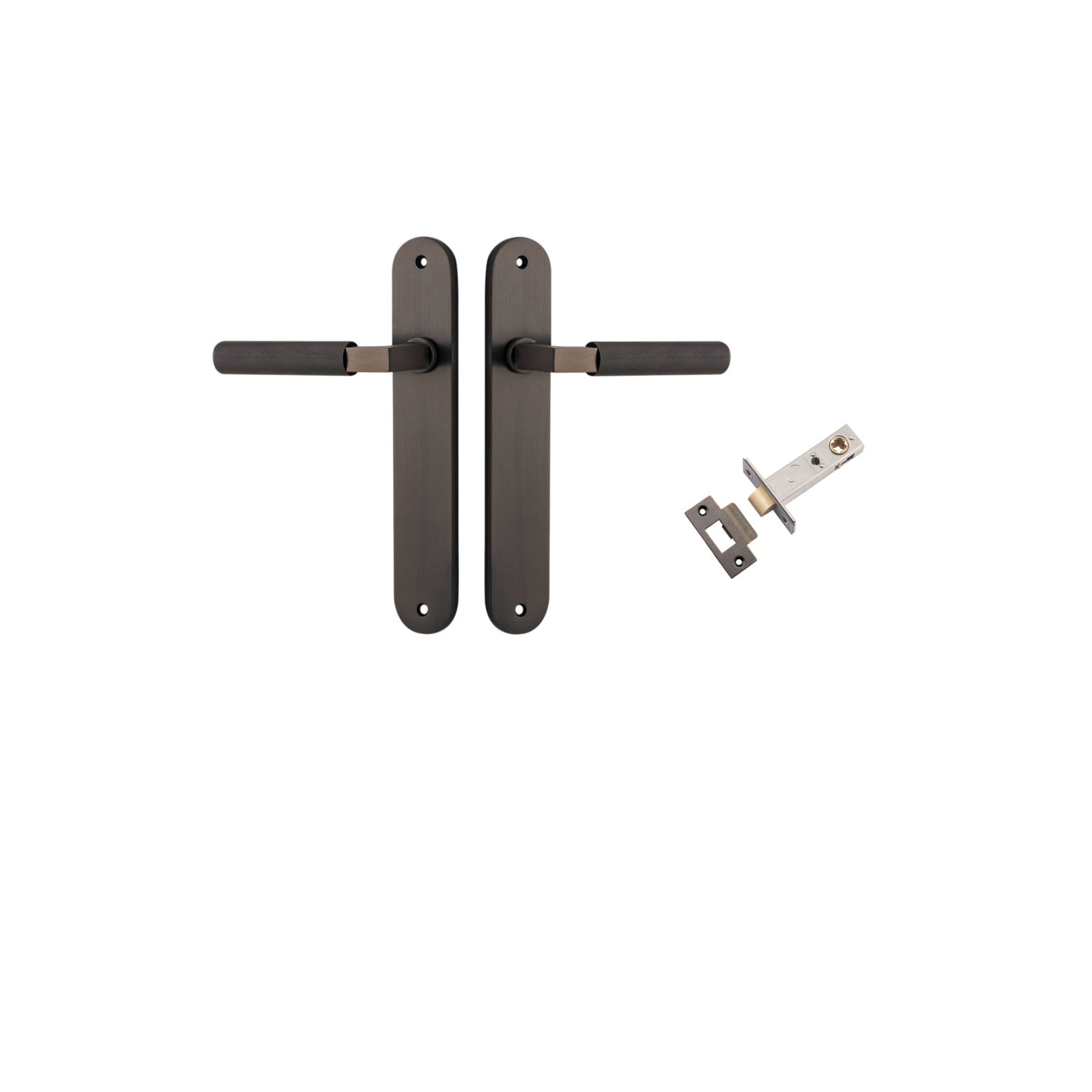 Brunswick Lever Oval Backplate Passage Kit Signature Brass