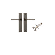 Baltimore Lever Chamfered Backplate Passage Kit Signature Brass