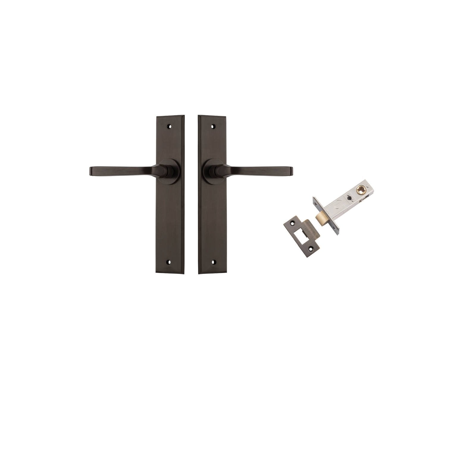 Annecy Lever Chamfered Backplate Passage Kit Signature Brass