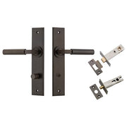 Berlin Lever Chamfered Backplate Privacy Kit Signature Brass