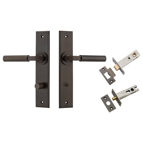 Berlin Lever Chamfered Backplate Privacy Kit Signature Brass