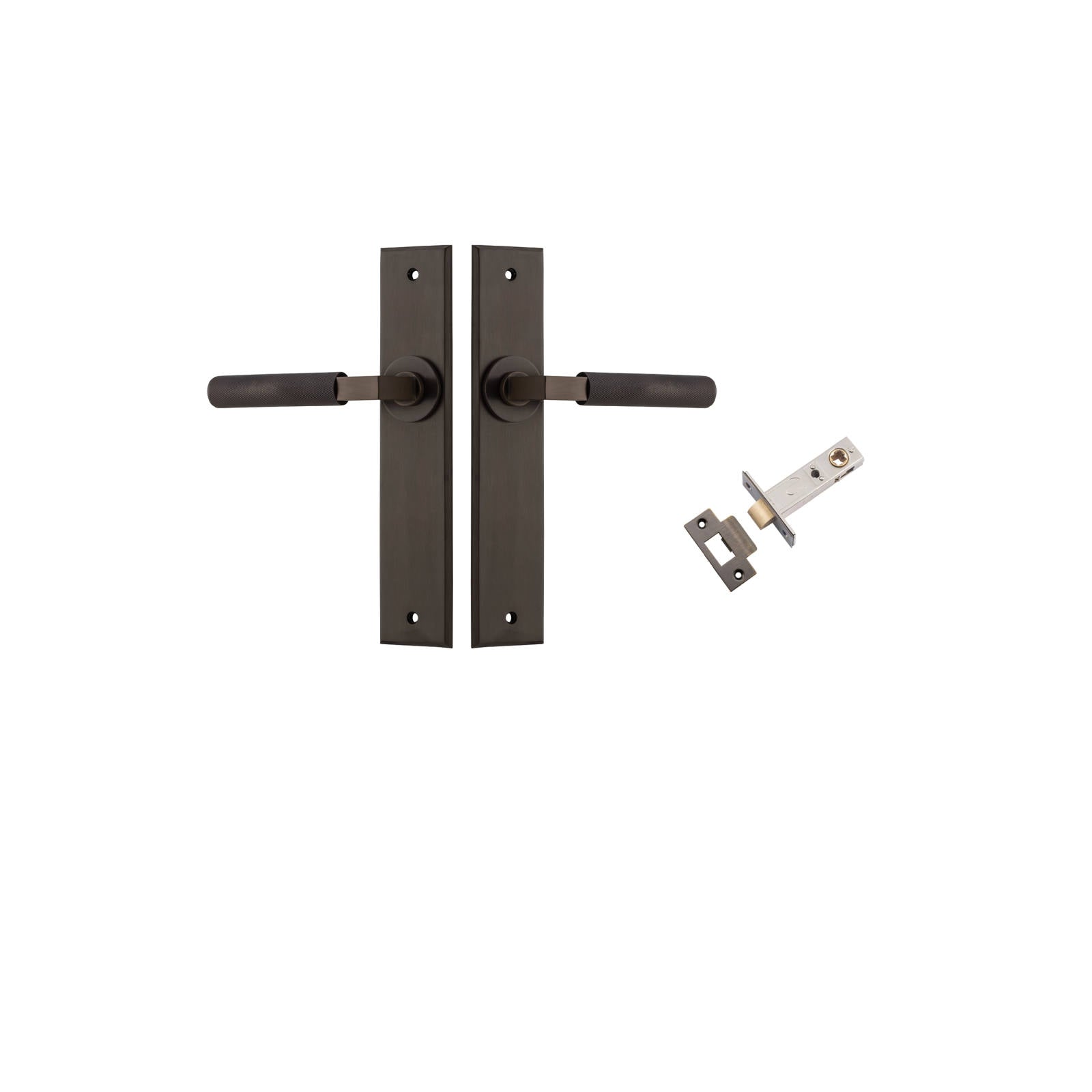 Brunswick Lever Chamfered Backplate Passage Kit Signature Brass