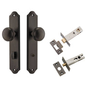 Paddington Knob Shouldered Backplate Privacy Kit w Privacy Turn Signature Brass